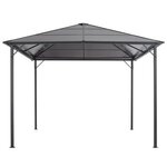 vidaXL Tonnelle avec toit Aluminium 3x3 m Anthracite