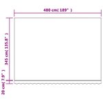 vidaXL Tissu de remplacement pour auvent rayures multicolores 5x3 5 m