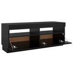 vidaXL Meuble TV avec lumières LED noir 100x35x40 cm