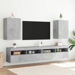vidaXL Meuble TV mural gris béton 40 5x30x60 cm bois d'ingénierie