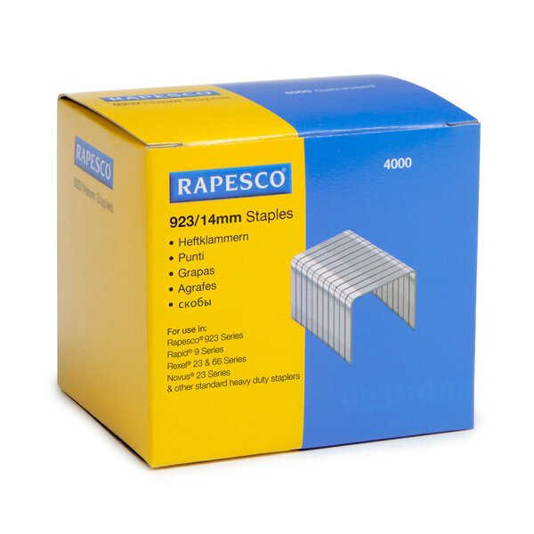 Lot de 4 Boites de 1000 Agrafes Galvanisées 923/14mm type 23 RAPESCO