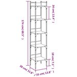 vidaXL Bibliothèque 5 niveaux chêne brun 35x30x174 cm bois ingénierie