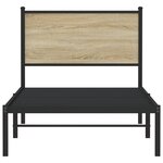 vidaXL Cadre de lit en métal sans matelas chêne sonoma 80x200 cm