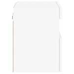 vidaXL Meuble TV mural avec lumières LED blanc 40x30x40 cm