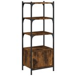 vidaXL Bibliothèque à 3 niveaux chêne fumé 41x30x109 5 cm