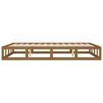 vidaXL Cadre de lit sans matelas marron miel 120x190 cm bois massif