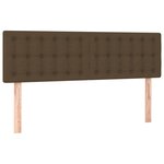 vidaXL Tête de lit à LED Marron Foncé 144x5x78/88 cm Tissu