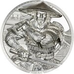 Pièce de monnaie en Argent 25 Dollars g 155.5 (5 oz) Millésime 2025 SAMURAI