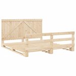vidaXL Cadre de lit avec tête de lit 200x200 cm Bois de pin massif