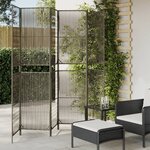 vidaXL Cloison de séparation 6 panneaux gris résine tressée