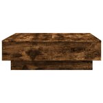 vidaXL Table basse Chêne fumé 90x90x28 cm Bois d'ingénierie
