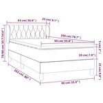 vidaXL Sommier à lattes de lit avec matelas Rose 90x200 cm Velours