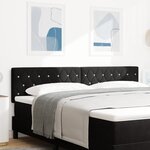 Headboard vidaXL avec boutons en cristal capitonnés en velours noir de 180 cm