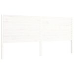 vidaXL Cadre de lit avec tête de lit blanc 200x200 cm bois massif