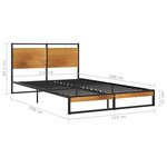 vidaXL Cadre de lit sans matelas métal 120x200 cm