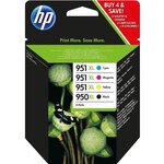 Hp 950xl/951xl pack de 4 cartouches noire/cyan/magenta/jaune authentiques pour hp officejet pro 251dw/276dw/8100/8600 (c2p43ae)