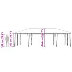 vidaXL Tente de fête blanche 8x4 m PE