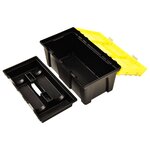 vidaXL Boîte à outils Plastique 595x337x316 mm Jaune