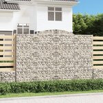 vidaXL Paniers à gabions arqués 8 Pièces 300x50x200/220 cm Fer galvanisé