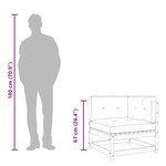 vidaXL Canapé d'angle de jardin avec coussins bois de pin imprégné