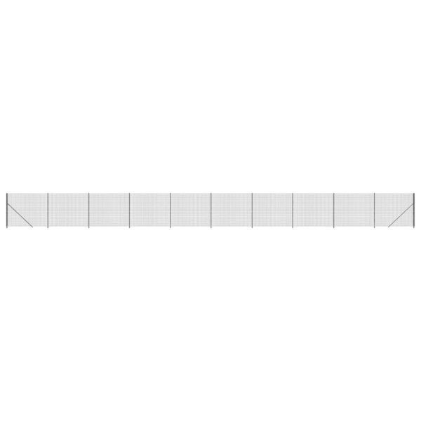 vidaXL Clôture en treillis métallique avec bride anthracite 2 2x25 m