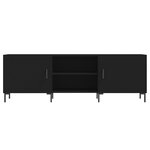 vidaXL Meuble TV noir 150x30x50 cm bois d'ingénierie