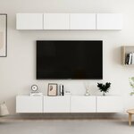 vidaXL Meubles TV 4 Pièces Blanc 100x30x30 cm Bois d'ingénierie