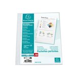 Sachet De 100 Pochetttes Perforées Polypropylène Grainé 5/100e - A5 - Cristal - X 10 - Exacompta