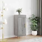 vidaXL Buffet Sonoma gris 34 5x34x90 cm Bois d'ingénierie