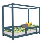 Lit cabane enfant BUNKY 90 x 160 vert pétrole
