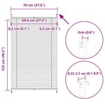 vidaXL Store plissé 70x125 cm Crème
