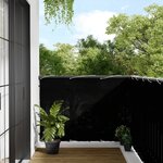 vidaXL Écran de balcon noir 120x800 cm 100  polyester oxford