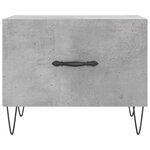vidaXL Table basse gris béton 50x50x40 cm bois d'ingénierie