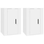 vidaXL Meubles TV muraux 2 Pièces Blanc 40x34 5x60 cm