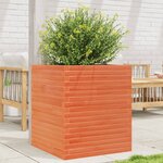 vidaXL Jardinière cire marron 60x60x68 5 cm bois de pin massif