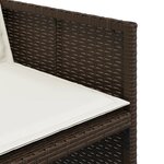 vidaXL Ensemble à manger de jardin et coussins 11 Pièces marron rotin