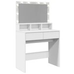 vidaXL Coiffeuse avec LED blanc 80x41x134 5 cm