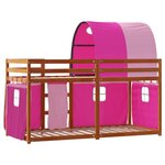 vidaXL Lit superposé sans matelas rose 75x190 cm bois de pin massif