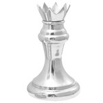 vidaXL Sculptures d'échecs 2 Pièces Argent Aluminium