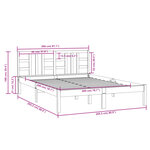 vidaXL Cadre de lit sans matelas blanc 200x200 cm bois massif