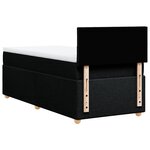 vidaXL Sommier à lattes de lit avec matelas Noir 90x200 cm Tissu