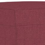 vidaXL Ensemble de canapés 4 Pièces avec coussins rouge bordeaux tissu
