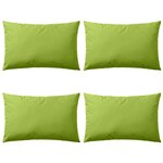 vidaXL Oreiller d'extérieur lot de 4 60 x 40 cm Vert pomme