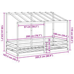 vidaXL Lit pour enfants et toit cire marron 100x200 cm bois massif pin