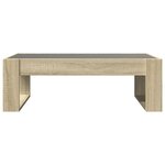 vidaXL Table basse avec LED infini chêne sonoma 90x53x30 cm