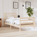 vidaXL Cadre de lit sans matelas bois de pin massif 90x200 cm