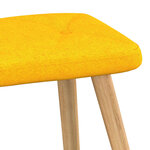 vidaXL Chaise de relaxation avec tabouret Jaune moutarde Tissu