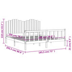 vidaXL Cadre de lit sans matelas bois de pin massif