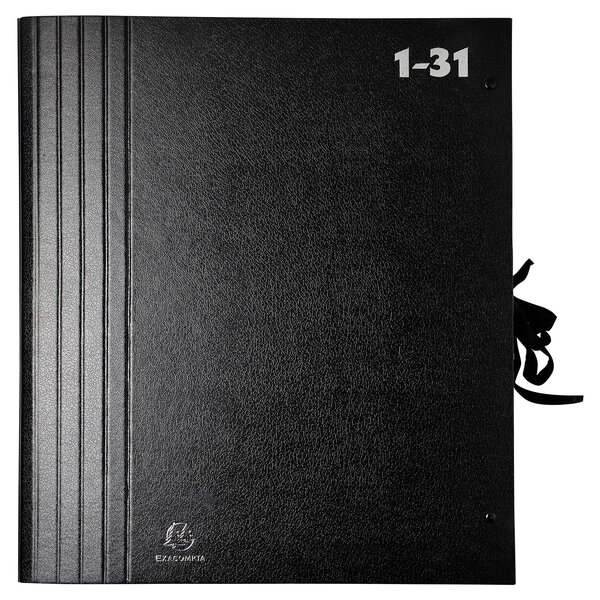 Trieur Accordéon Grande Capacité 32 Compartiments Numériques - Noir - Exacompta