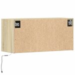 vidaXL Meuble TV mural avec lumières LED chêne sonoma 80x31x35 cm